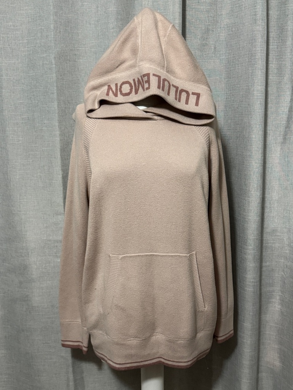 Lululemon Soothe Away Hoodie/Sweater-Sz 8-Pink Bliss/Copper Coil-5% Cashmere-GUC